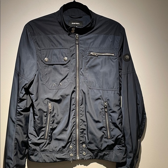 Diesel Men’s Teflon Jacket | Lightweight J-Rise Motorcycle Nylon Jacket - Picture 3 of 16